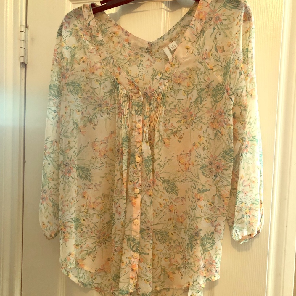 Lauren Conrad Floral Blouse